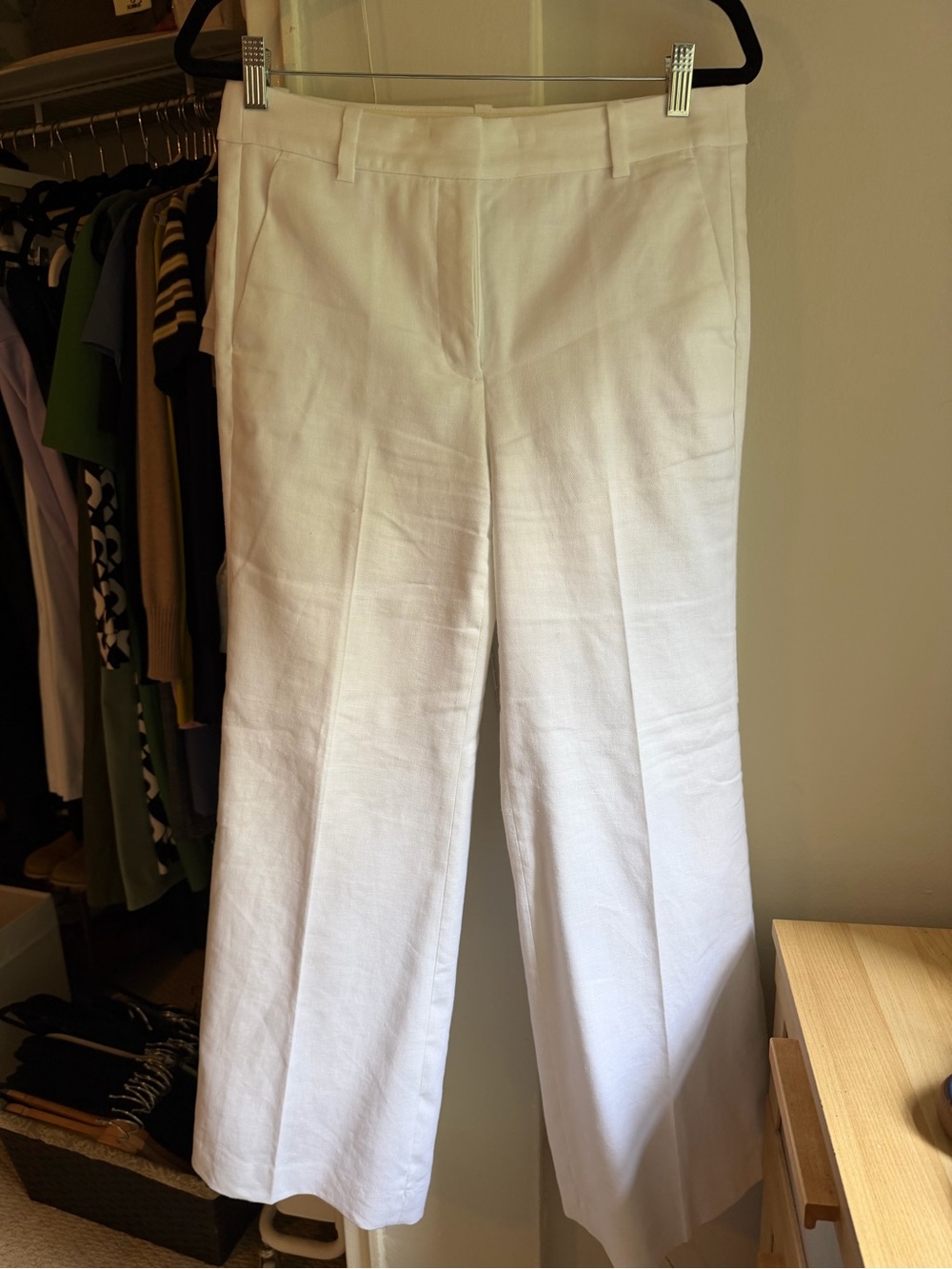 Never Worn! J. Crew Carolina Flare Pant in Stretch Linen Blend. Size 8P